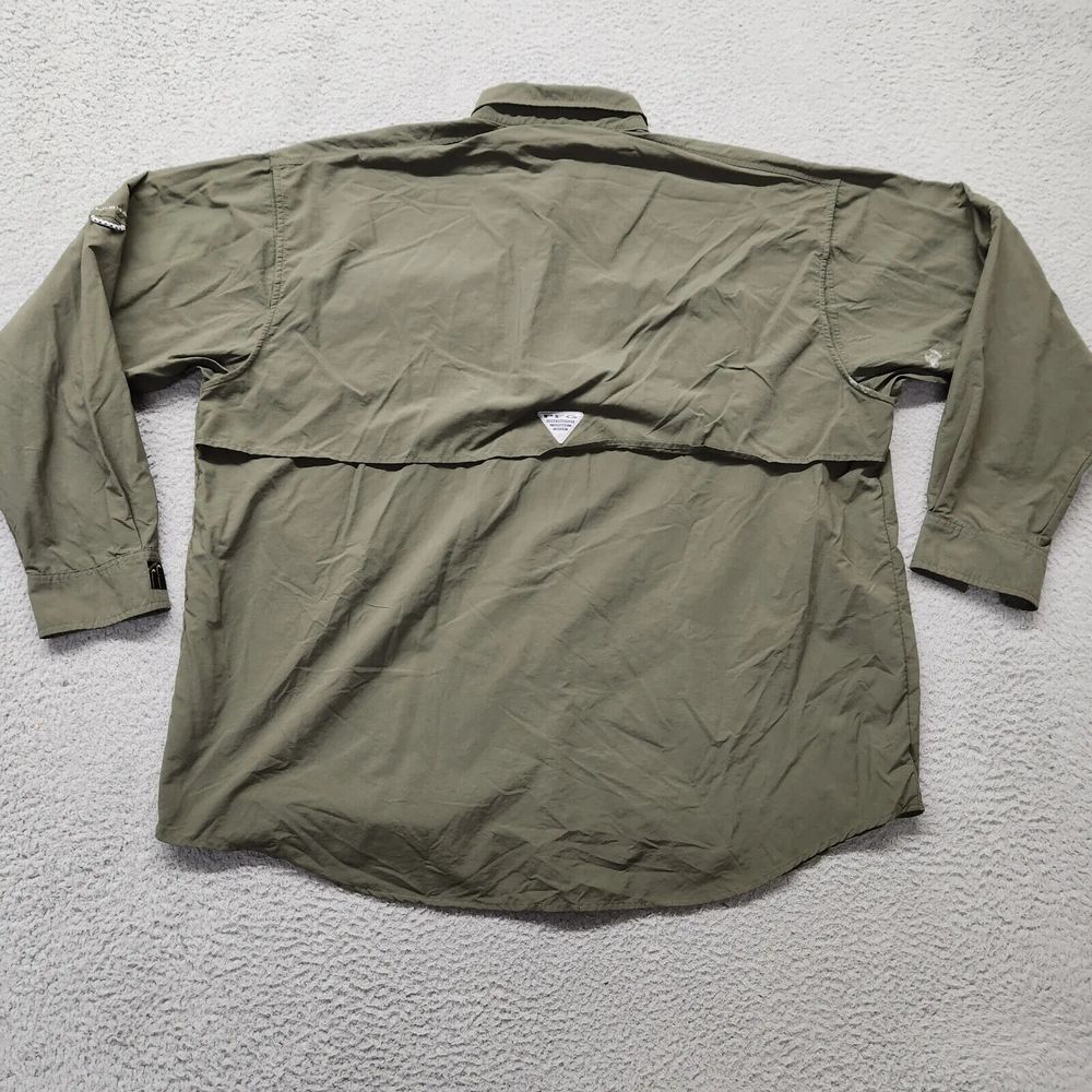 Columbia Shirt Mens 2XL Green Bahama Outdoors Casual Omni Shade Campcore Fishing - Picture 5 of 13